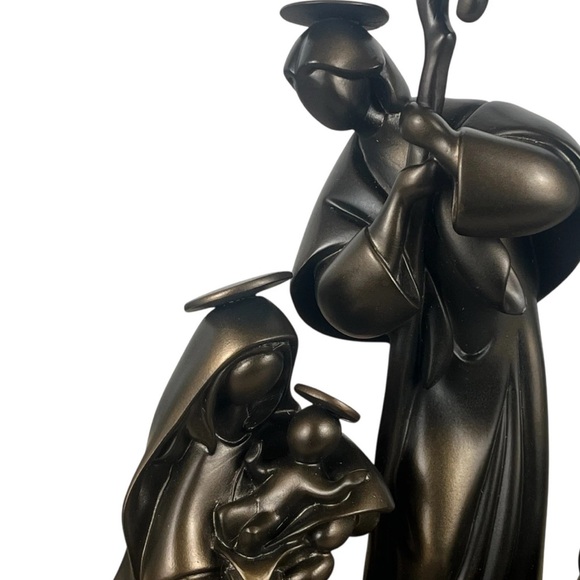 PartyLite Holy Night Tealight Holder Retired Nativity Metal Bronze P8262 - Picture 3 of 6